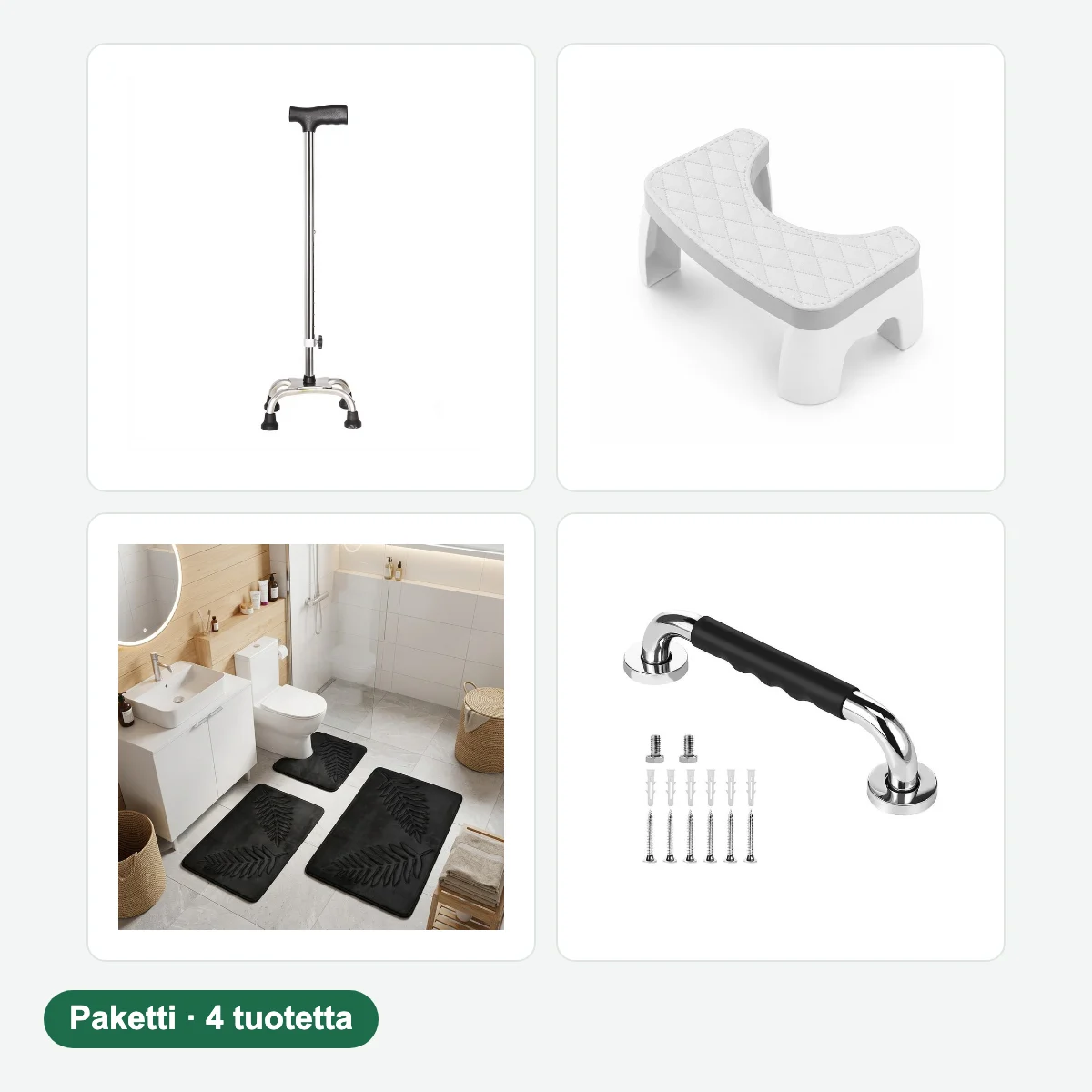 Kotiutumispaketti: kaikki 4 tuotetta